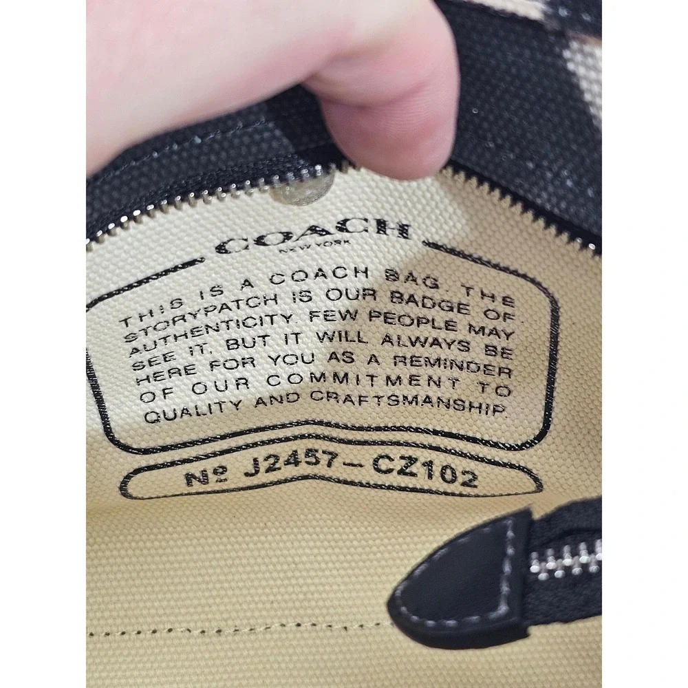 Coach Tote 20 Canvas Crossbody Cargo Tote Bag Floral Bow CZ102 NWT Small Purse